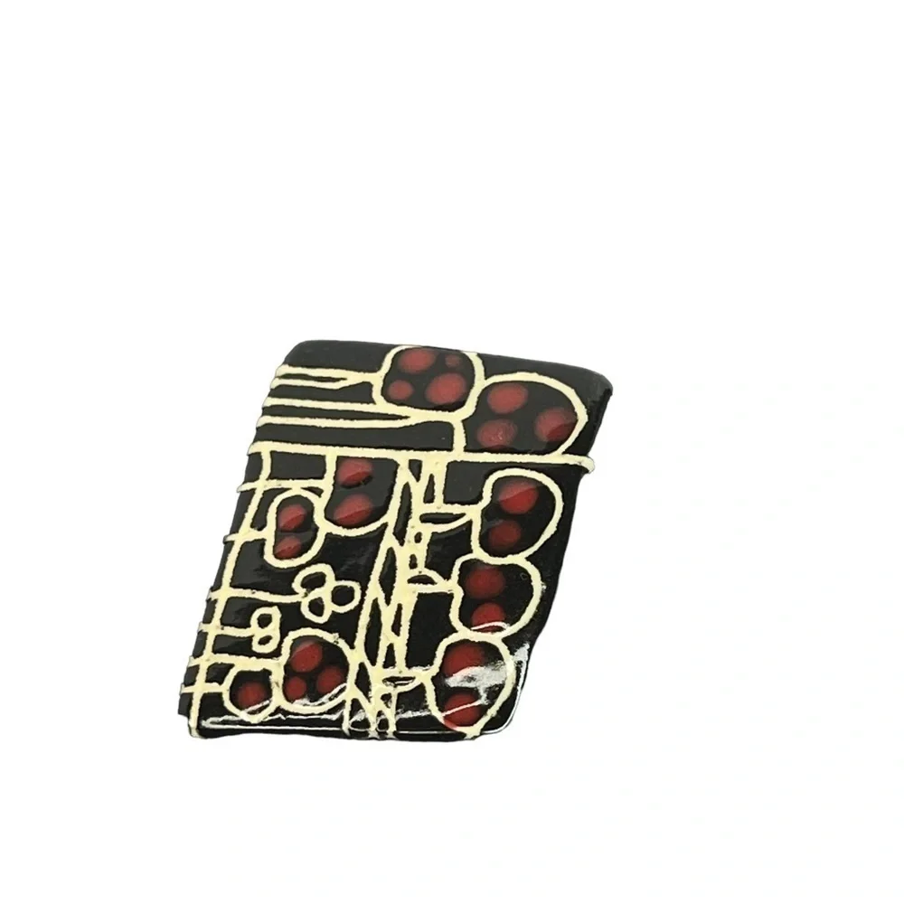 Handmade Glazed Ceramic Pin